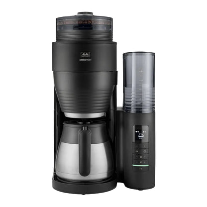 Melitta AromaFresh Therm Pro X Coffee Machine with Grinder, Filter Coffee Machine with Thermal Jug and Removable Water Tank, for up to 8 Cups of Coffee, Black